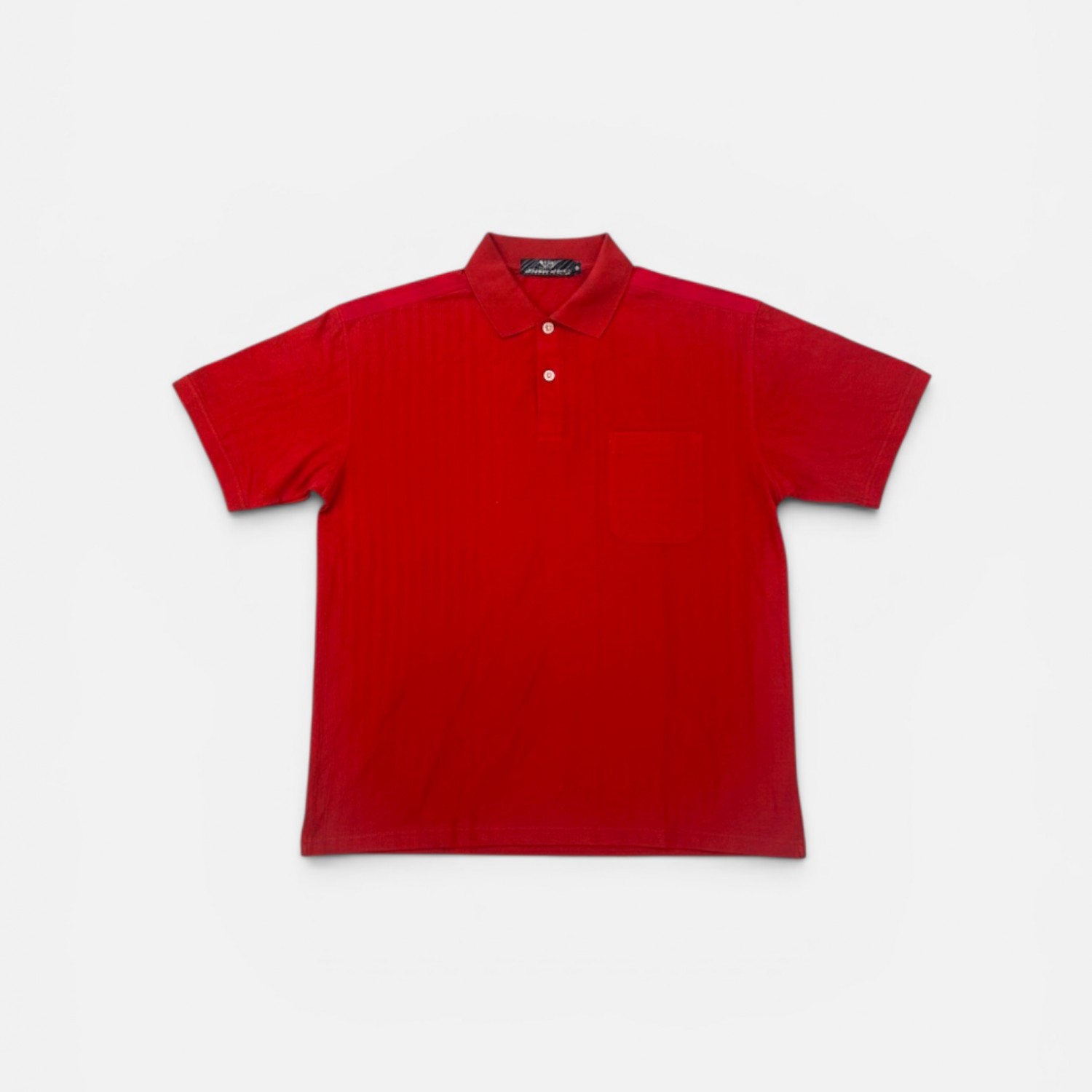 Vintage Κόκκινο Polo Μπλουζάκι με Τσέπη